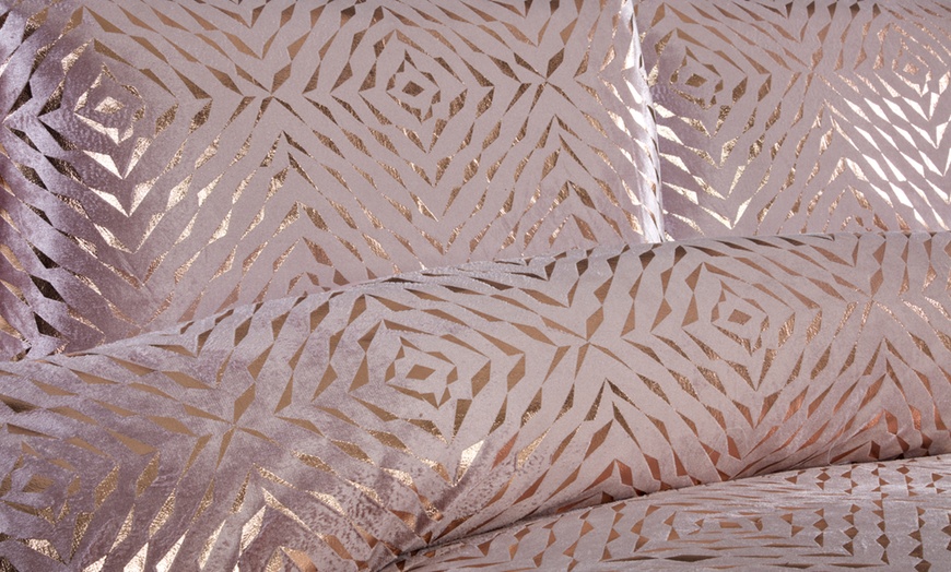 Image 5: Bellagio Gold Foil Embellished Duvet Set