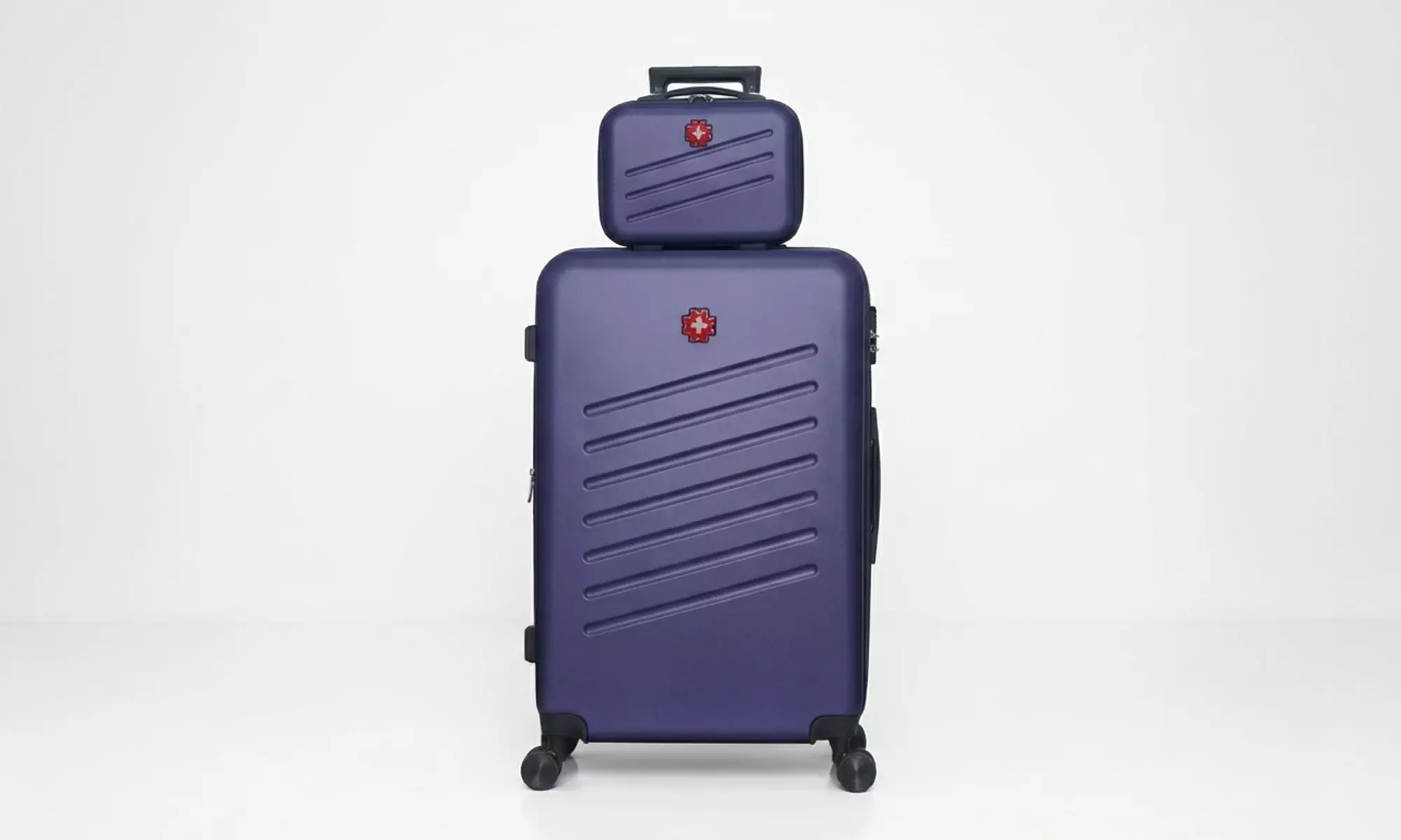 Hartschalenkoffer-Set: Großer Koffer & Kosmetik-Koffer