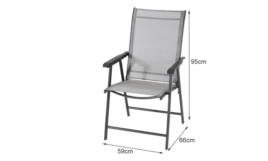 Image 9: Garden Rippled Tempered Glass Table Set