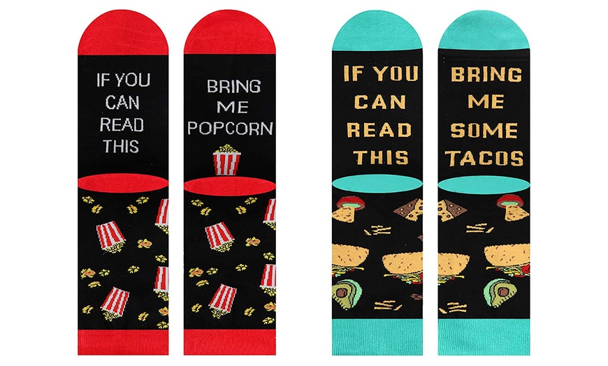 Image 2: Single Pair of Combed Cotton Mid-Calf Socks