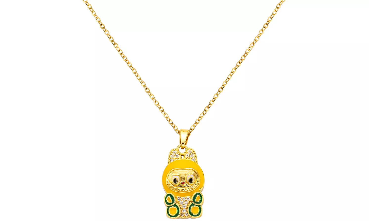 Stanley - BTS x Labubu Gold Enamel Pendant Necklace