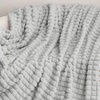 Image 5: Faux Rabbit Fur Waffle Throw - Super Soft, Luxury Blanket