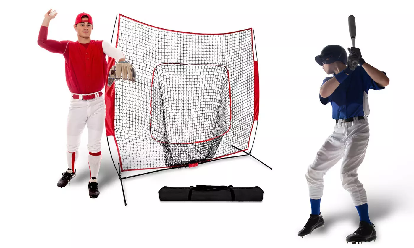 iMounTEK 7'x7' Baseball Softball Practice Net for Hitting Pitching Training