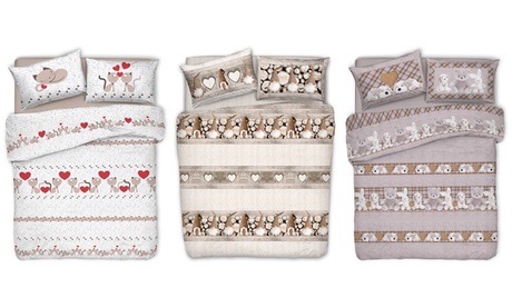 Copripiumino in cotone 100% Made in Italy, disponibile in vari fantasie e 2 dimensioni