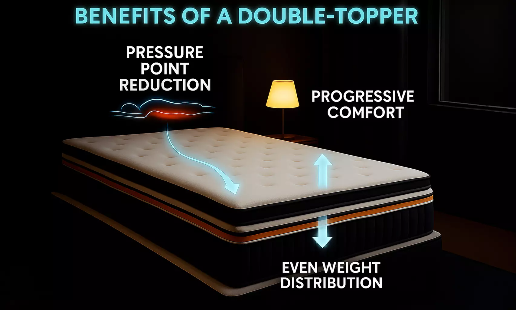 Dicke Matratze: Doppelte Auflagen und Memory-Schaum, Sampur - Second Medium