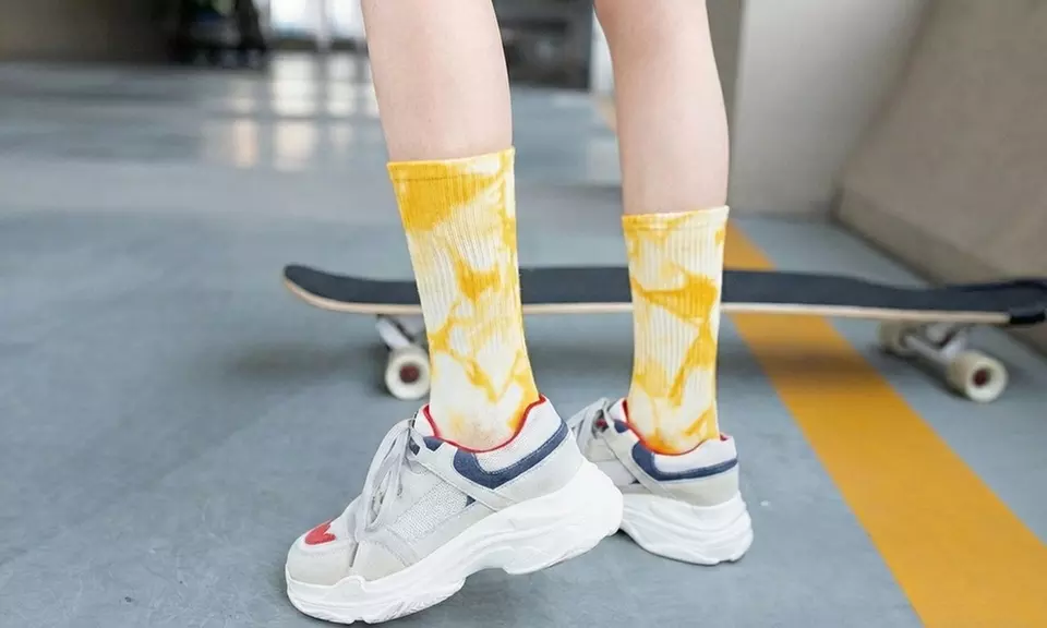 Tie Dye Crew Socks