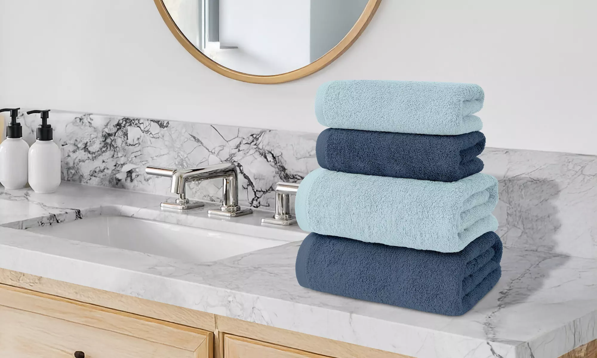 Set de 4 serviettes de bain