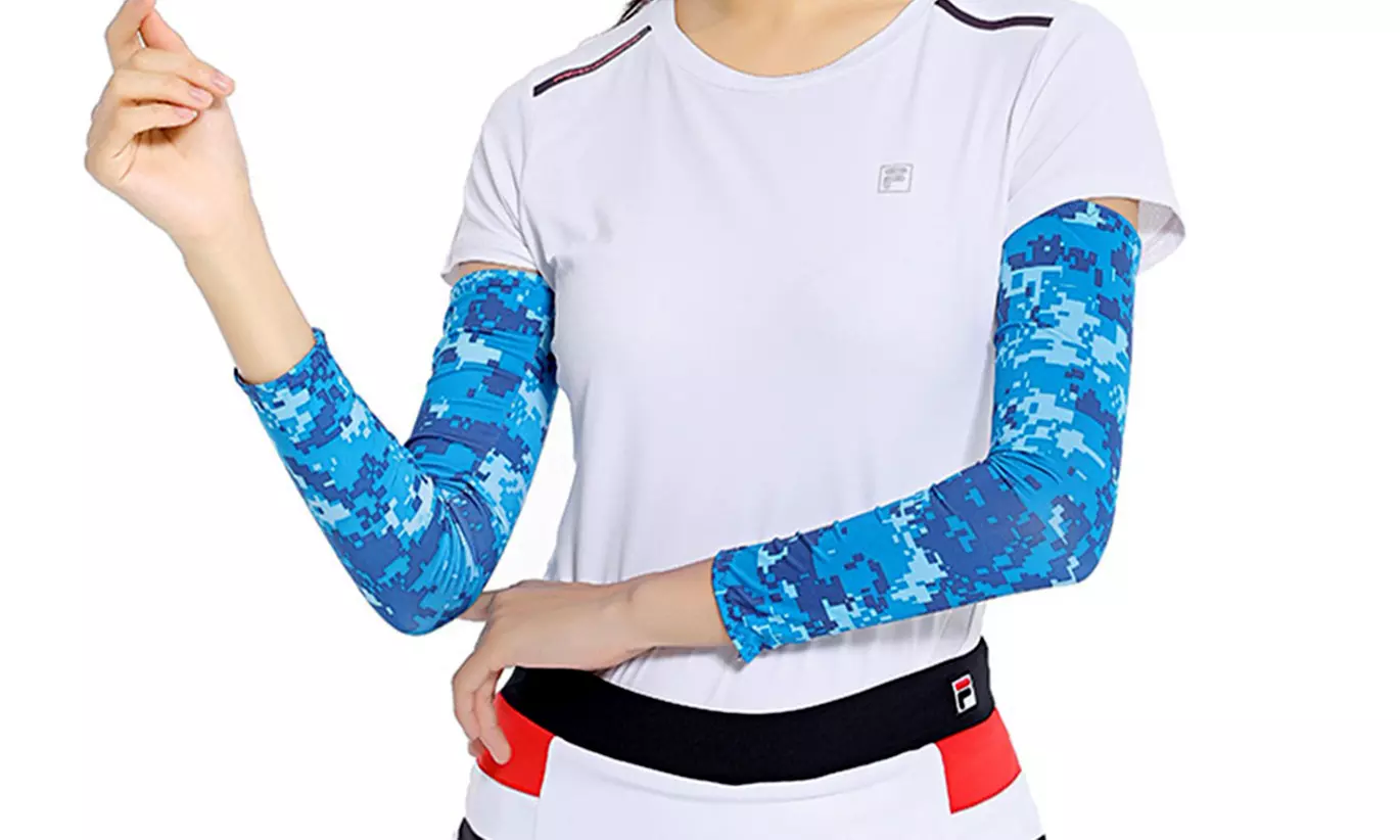2 Pairs Cooling Sun Sleeves UV Protection Arm Sleeves Arm Cover Sleeve