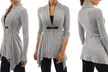 1x oder 2x Damen-Cardigan mit Schnalle in Schwarz, Grau oder Beige - Second Medium
