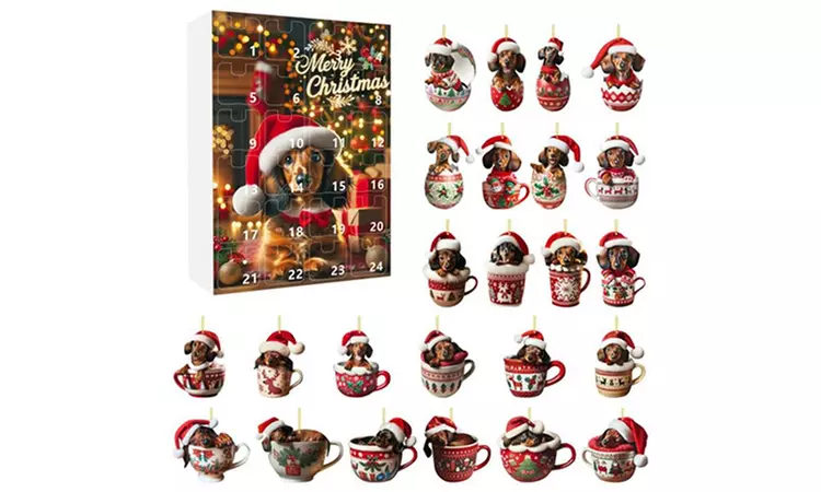 Dachshund Pendant Countdown Calendar