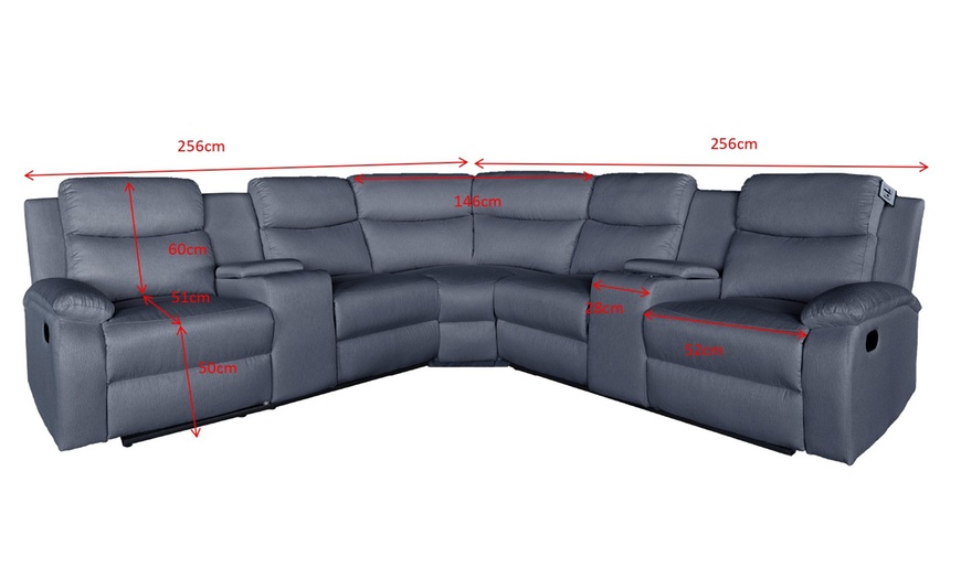 Image 8: Ravello Five Seater Recliner Sofa