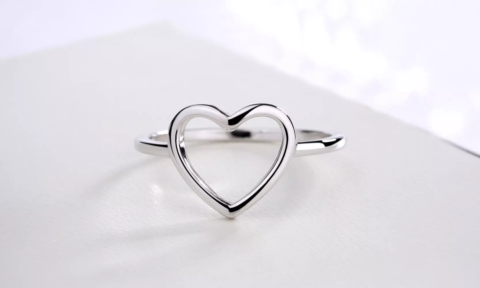 Sterling Silver Open-Heart Ring - Primary Image