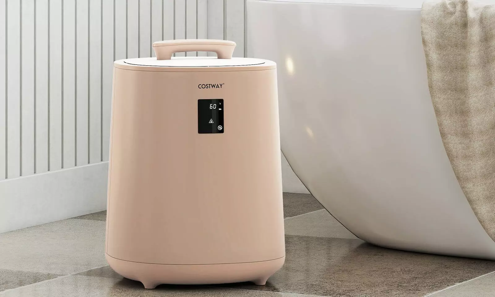 Costway 18 L Towel Warmer for Bathroom Luxury Towel Heater with LED Display