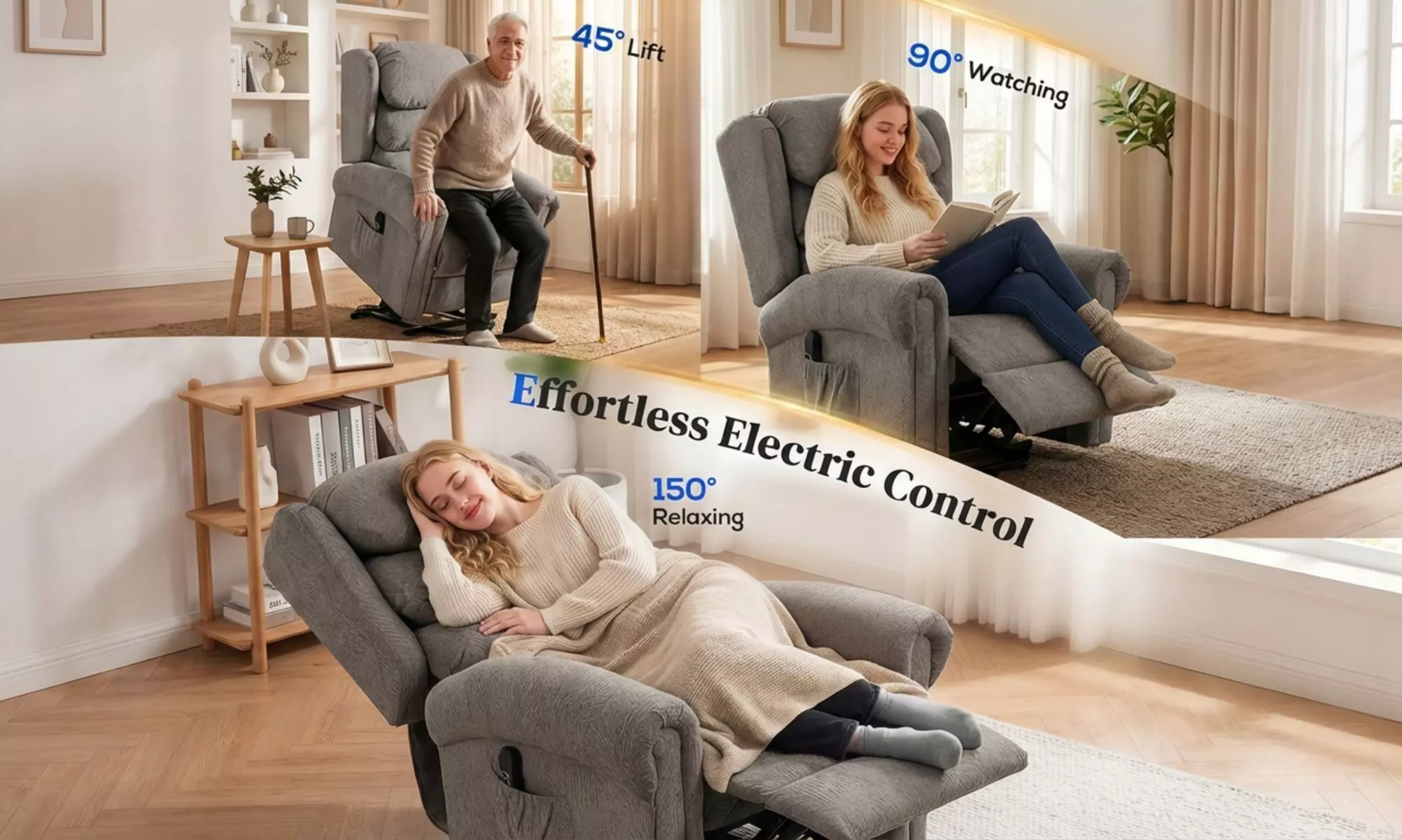 HOMCOM Power Lift Recliner Chair for Elderly