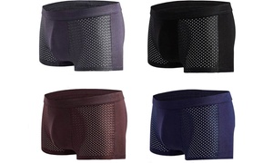 Four-Pack of Men's Breathable Mesh Boxers