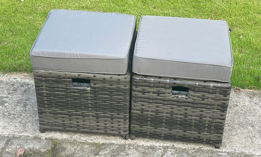 Image 5: Rattan Effect Garden Furniture Set