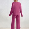 Image 9: Women’s V-neck Knitted Solid-colour Two-piece Set 