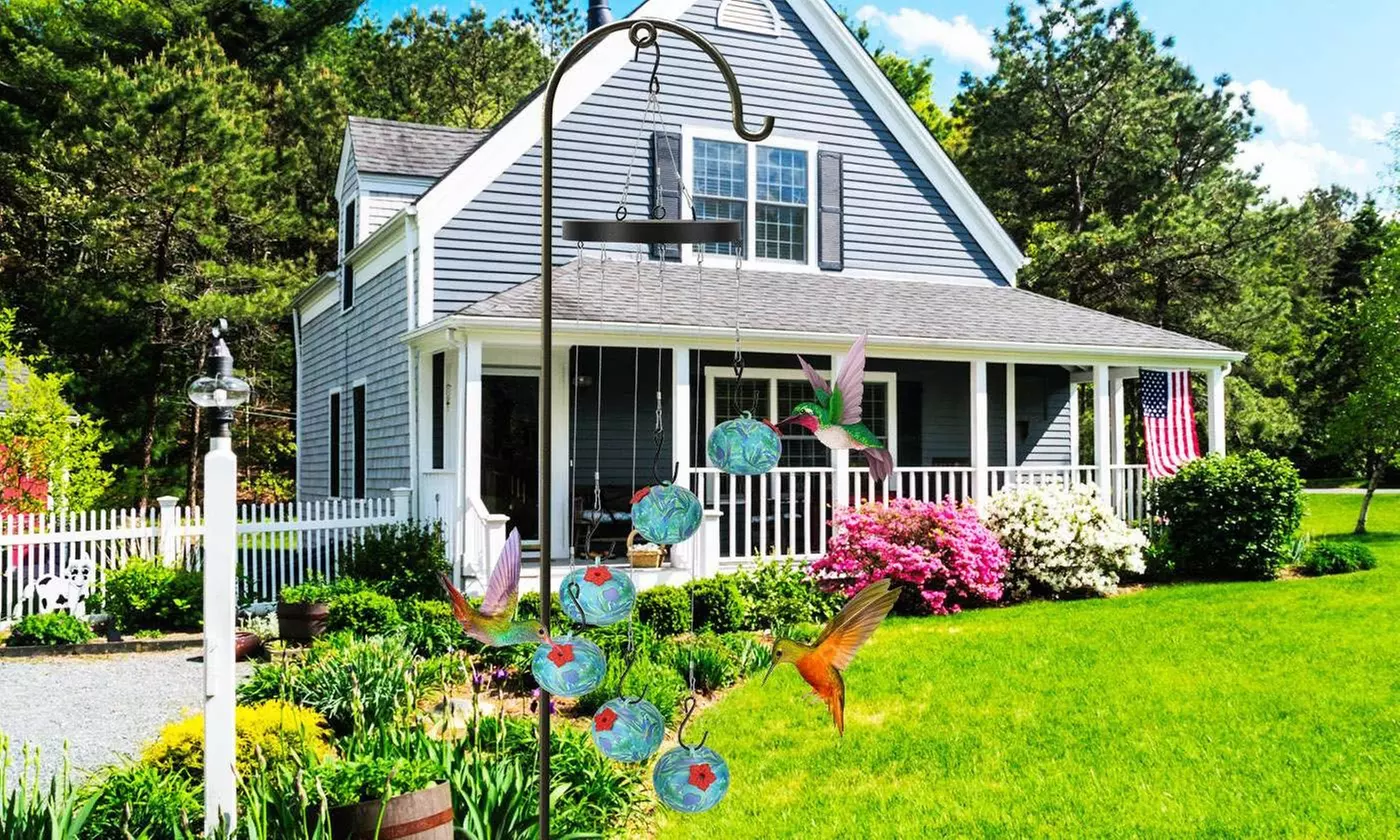 iMounTEK Charming Wind Chimes Outdoor Hanging Hummingbird Feeders