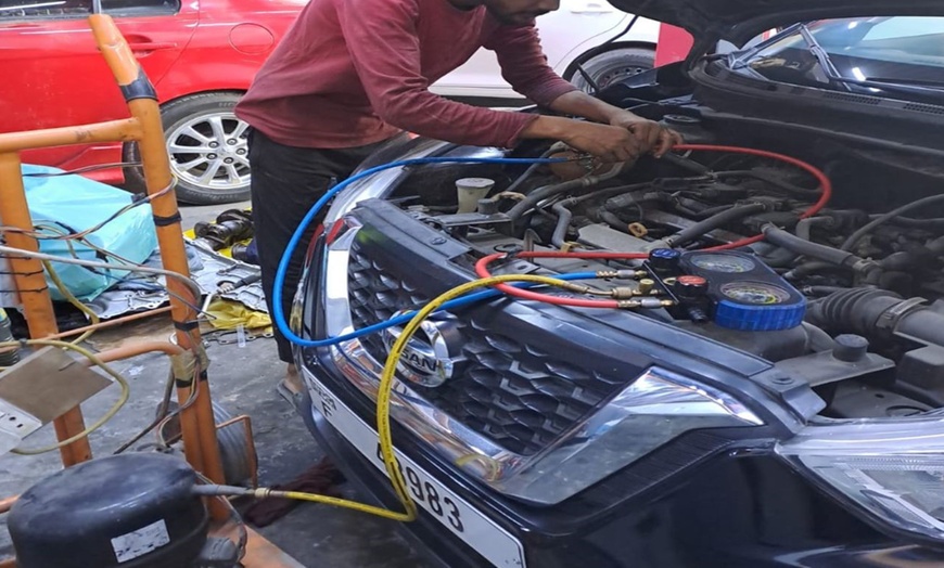 Image 2: Air Conditioning Service or Top-Up with Antibacterial Treatment
