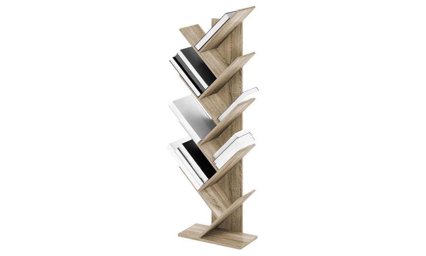 Image 3: Bibliothèque arborescente en bois avec 9 tablettes