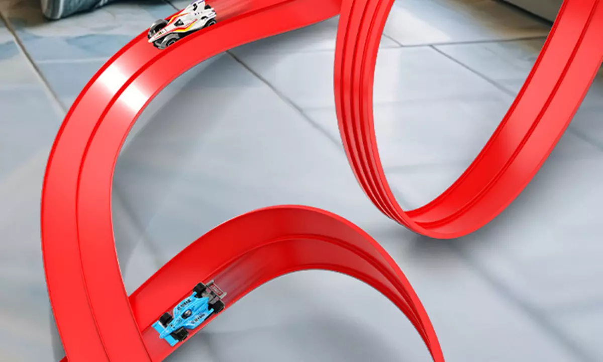 Five Meter DIY Flexible Car Track Racing Set for Indoor Outdoor Play