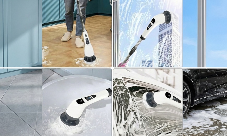 Image 6: Elektrische schoonmaakborstel met telescopische steel