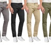 Image 1: Men's 5-Pocket Slim Fit Cotton Stretch Chino Pants (Sizes, 30-42)