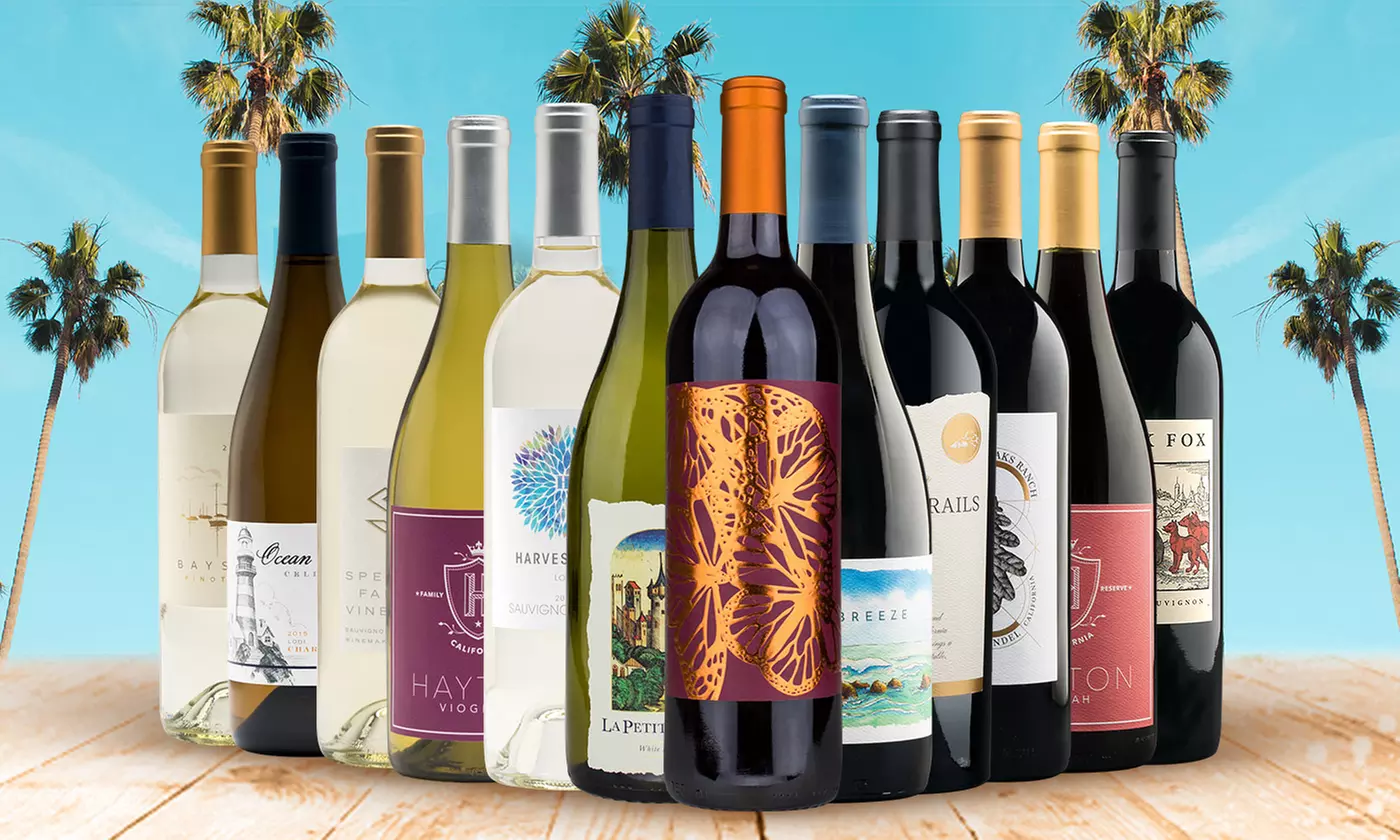 12-Bottle Sampler of Award-Winning California Wines from Wine Insiders (71% Off) - Primary Image