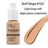 Image 5: Phoera Foundation Makeup Full Coverage Liquid Base Brighten Long Lasting Shade
