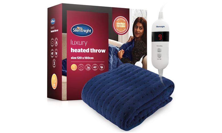 Image 11: Silentnight Luxury Heated Throw, Energy-Efficient Fleece Comfort
