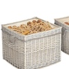 Image 5: Outsunny Set of 3 Wicker Log Basket with Liner and Rope Handles