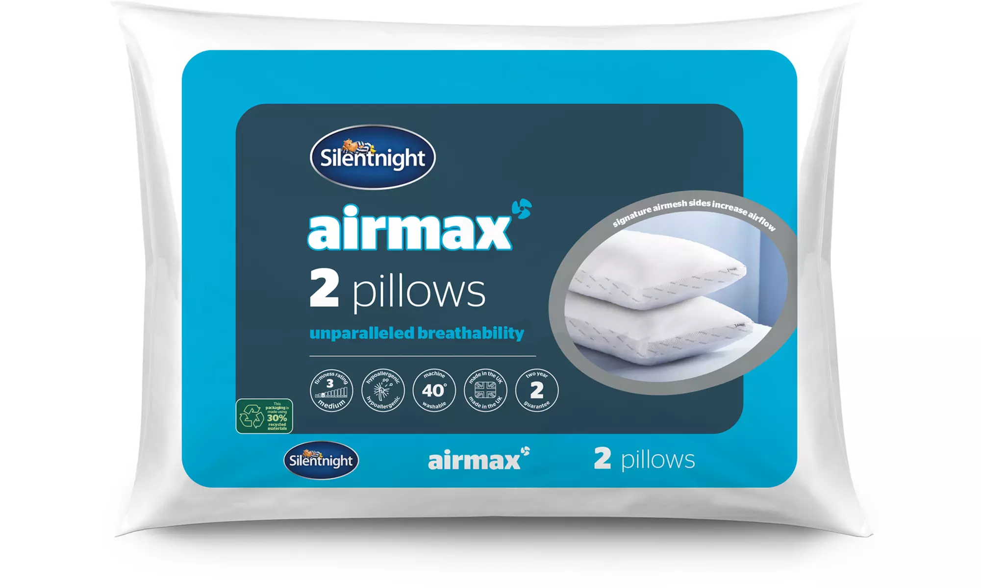 Two or Four Silentnight Airmax Breathable Pillows