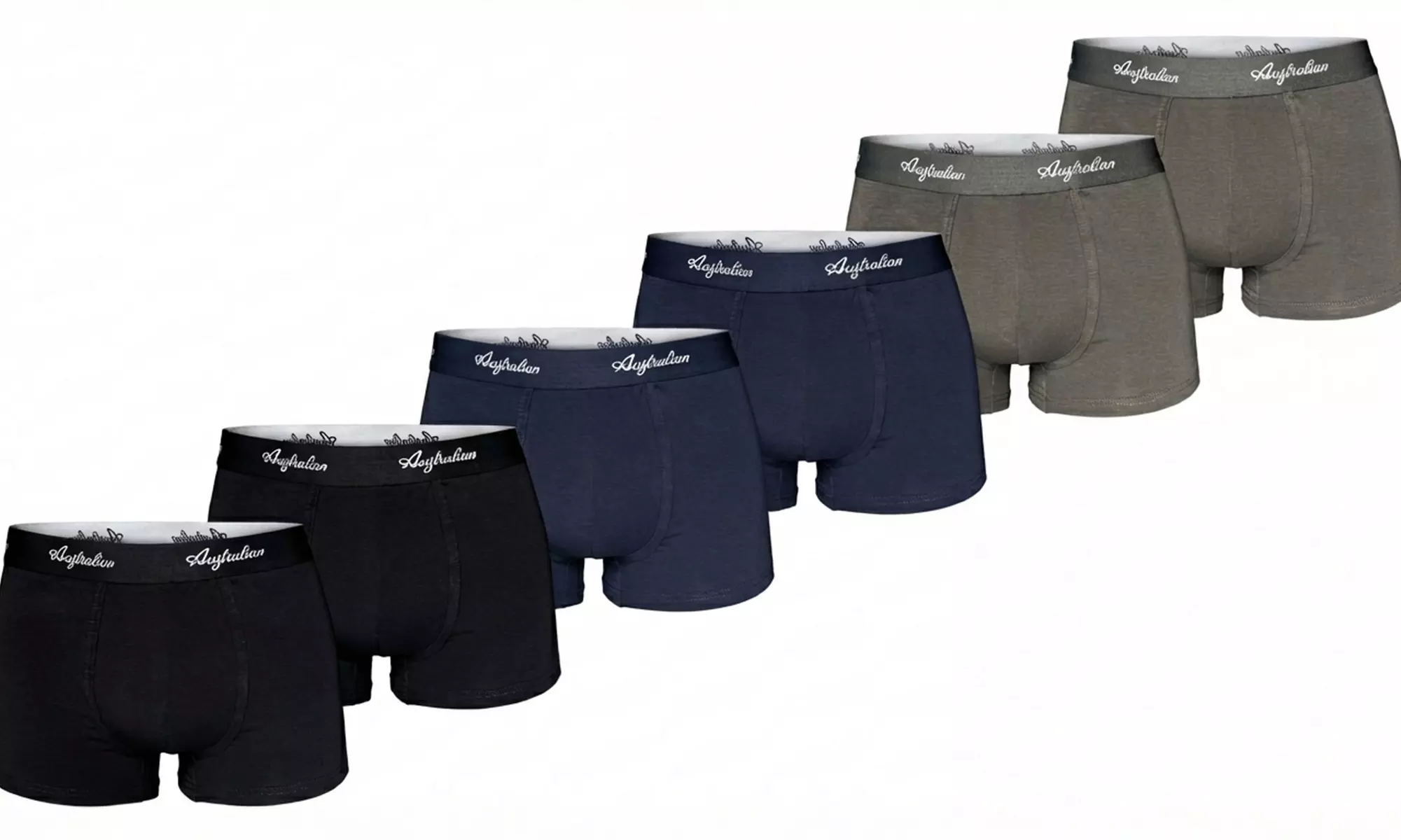 Lot de 6 boxers ou slips Australian en coton pour homme