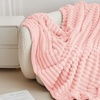 Image 4: Super Soft Faux Rabbit Fur Throw - Plush Ribbed Luxury Blanket