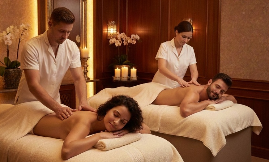 Image 1: Couples Massage: 1 or 2 Sessions for Full-Body or Targeted Relaxation