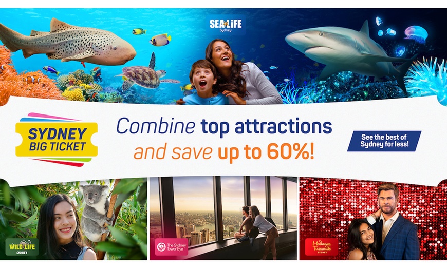 Image 1: Visit any 3 Top Attractions: Sea Life Sydney, Madame Tussauds & More