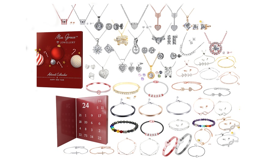 Image 3: Luxury Jewellery Advent Calendar - 24 Days of Surprises Encrusted with Crystals from Swarovski