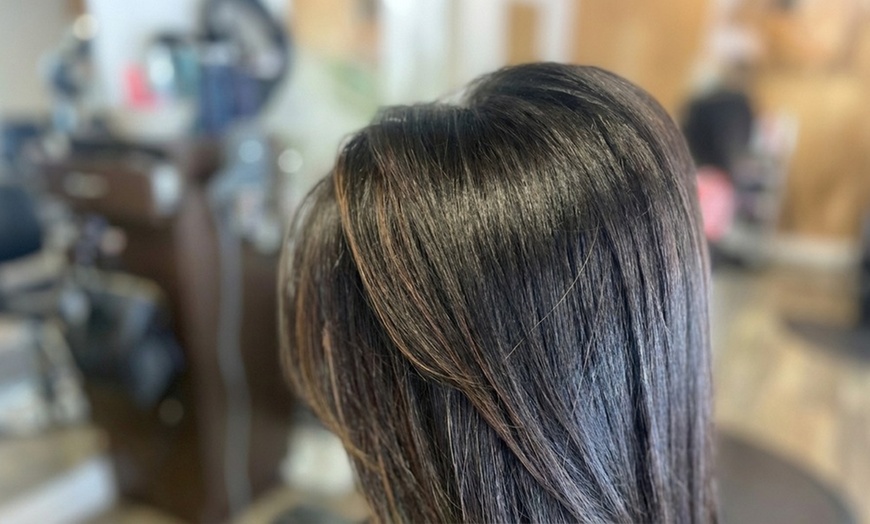 Image 4: Cut & Style, Women’s Root Touch-Up or Extensions