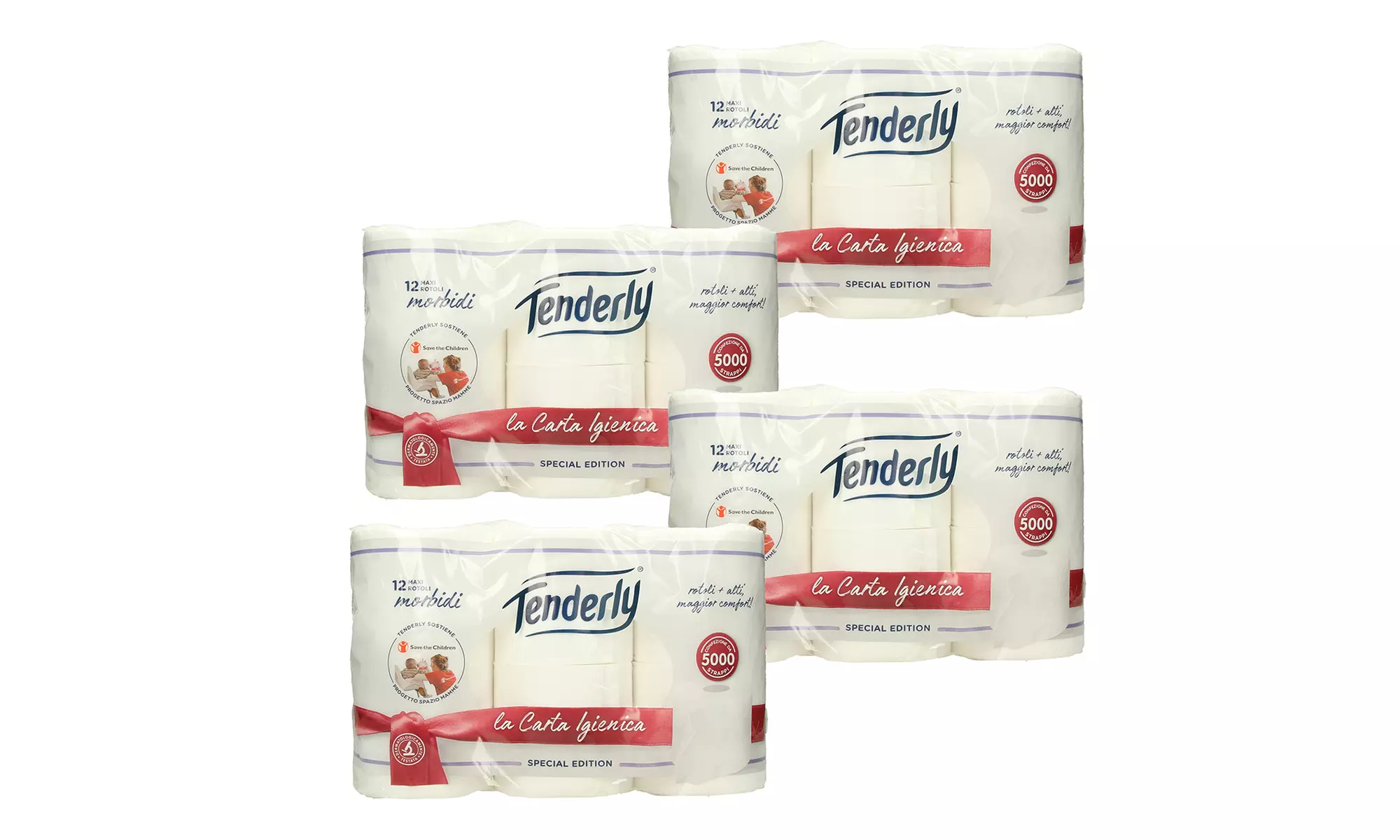 48 rotoli di carta igienica Tenderly Save The Children
