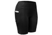 Women Activewear Workout Bike Yoga Shorts Stretch Mid Thigh Leggings with Pocket - Second Medium