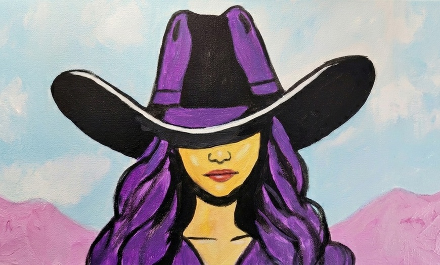 Image 7: Glow Together- Glow In The Dark SIP N Paint Class