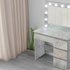 Image 4: Compact Makeup Vanity with LED Mirror, Stool and Storage
