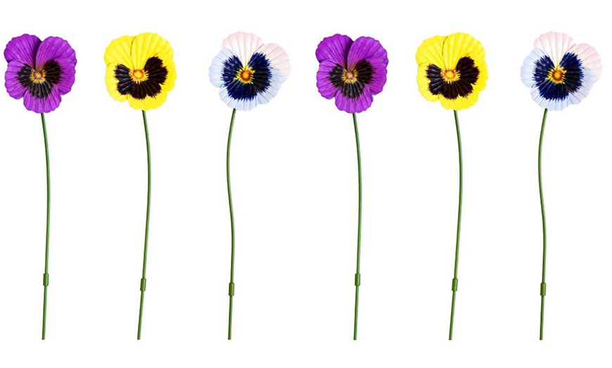 Image 11: 6- or 12-Packs of Pansy or Sunflower Design Stakes