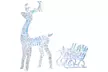 Outsunny Lighted Christmas Reindeer and Sleigh with 170 LEDs - Image 6