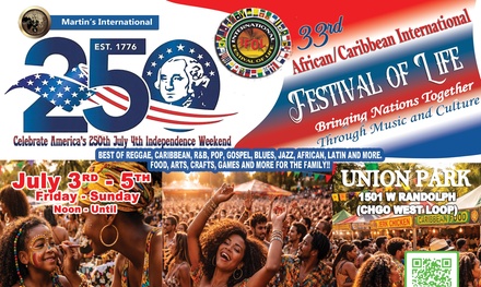 1 Day General Admission - International Festival of Life Elephant Man Reggae Reggaeton R&B Gospel Afrobeats Chicago 2026
