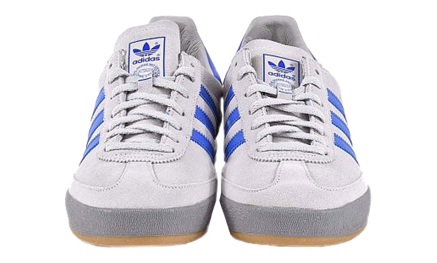 Image 3: Adidas Jeans Trainers, Iconic 80s Design in Grey & Blue