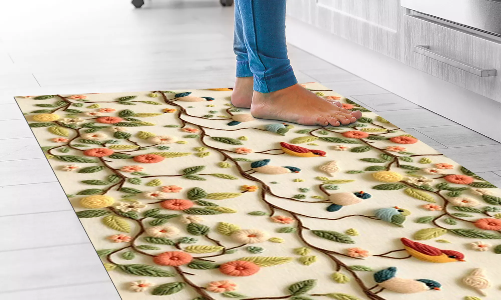 Alfombra larga estampada de PVC con impresión digital