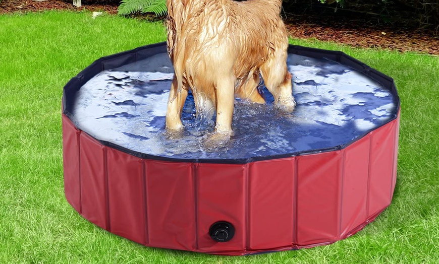 Image 5: PawHut Round Pet Paddling Pool in Various Sizes