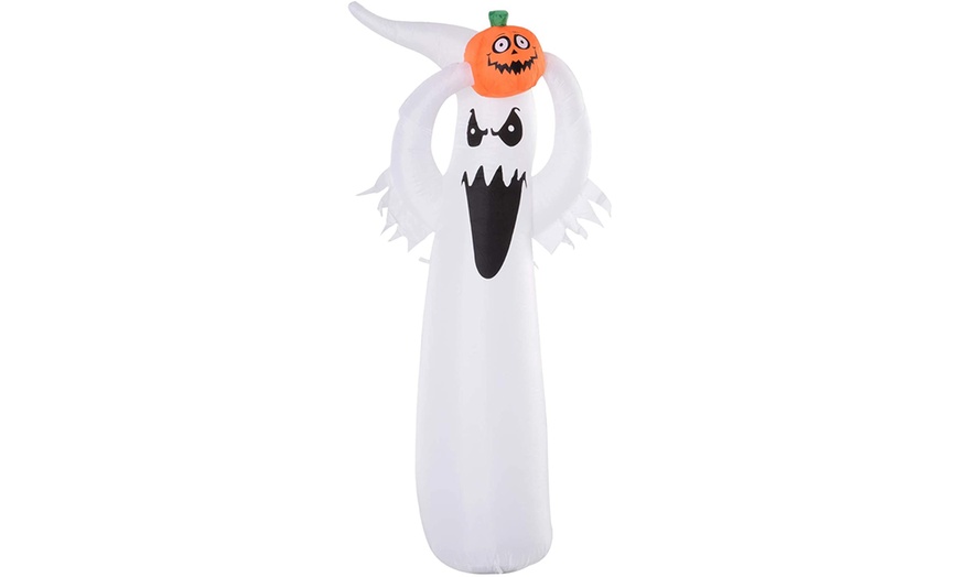 Image 4: HomCom Halloween Inflatable Decorations, Ghosts and Skeletons