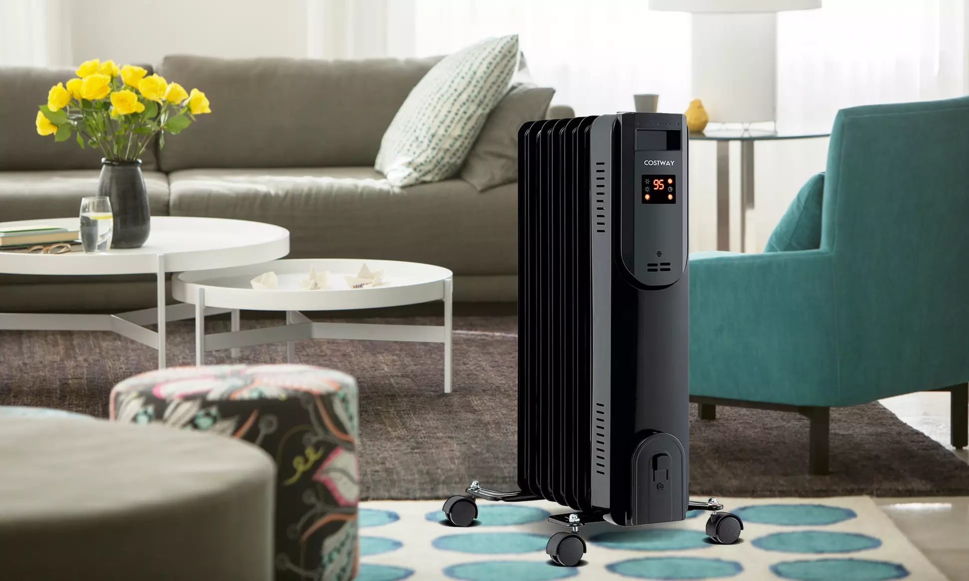 Costway Oil Radiant Heater with Adjustable Thermostat  - Primary Image